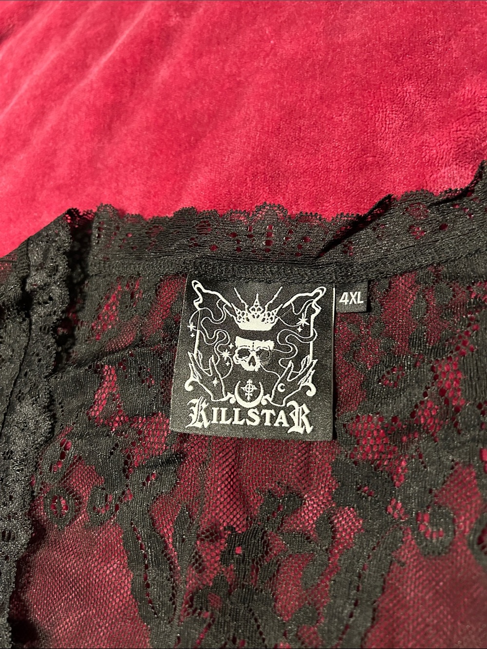 Killstar Black Lace Overlay Dress - Picture 5 of 5